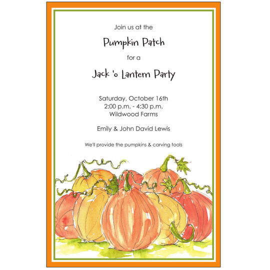 Pumpkin Pile Invitations
